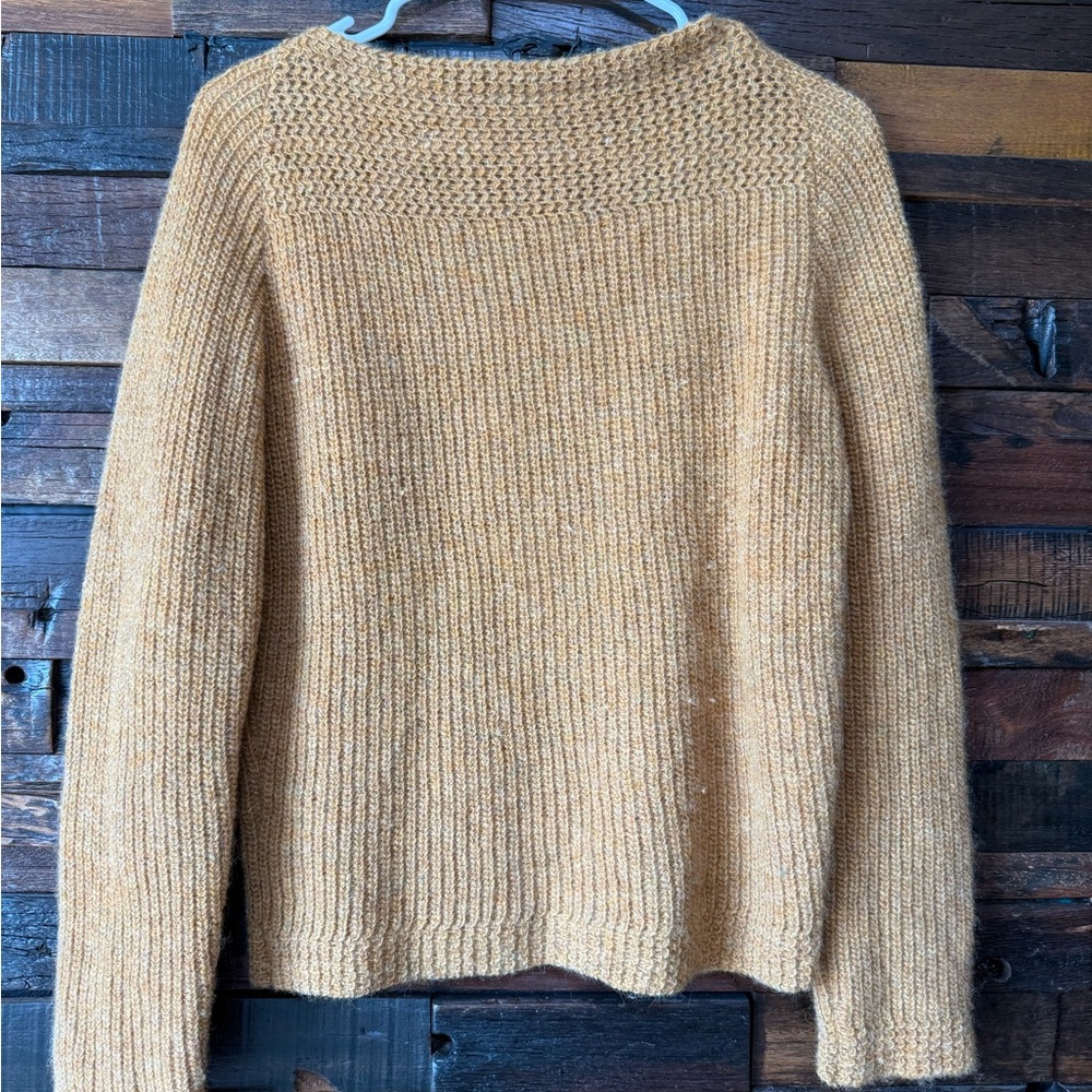 Vintage 70s 80s Koret of California Mustard Knit Sweater Soft Textured Retro